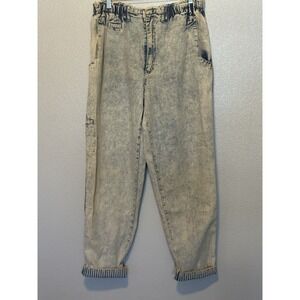 Vintage 80s Zeppelin Acid Wash High Waisted Baggy Parachute Jeans Men's sz.32 M